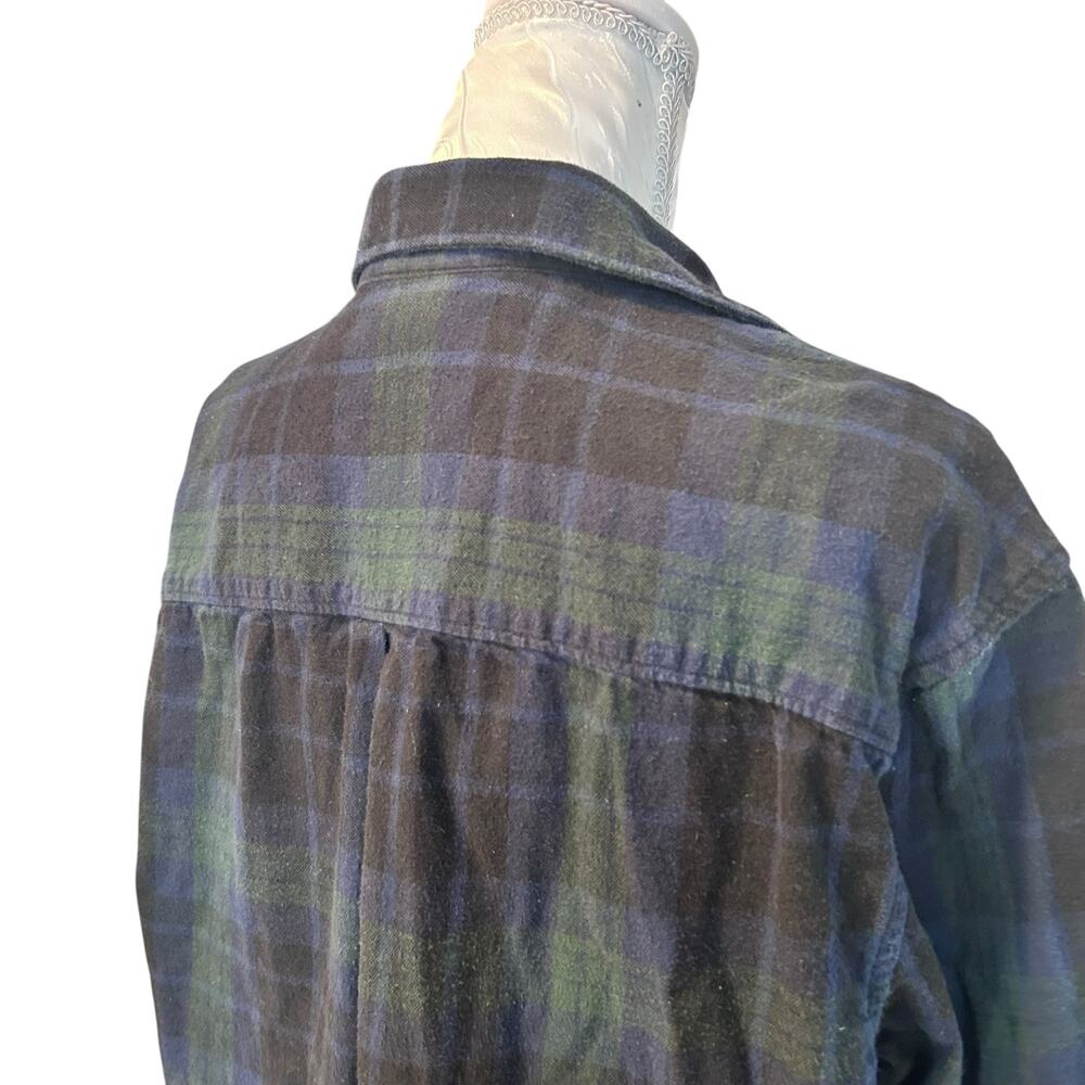 The North Face Button Down Shirt Large Blue Green Plaid Outdoor Hiking Casual - Picture 14 of 16
